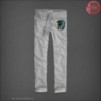 heren abercrombie and fitch elastisch sweatpants chief patroon lichtgrijs Overhemd Vermaken 994rf131